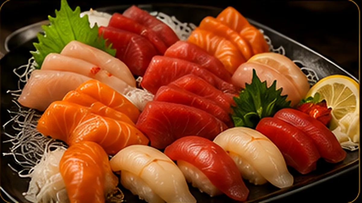 Sushi and sashimi combo