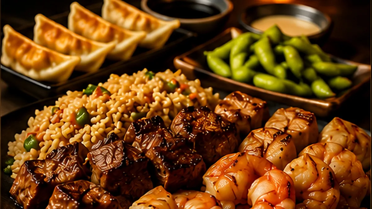 Premium hibachi package with steak, shrimp and fried rice
